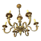 Lustre en bronze massif 6 branches style classique