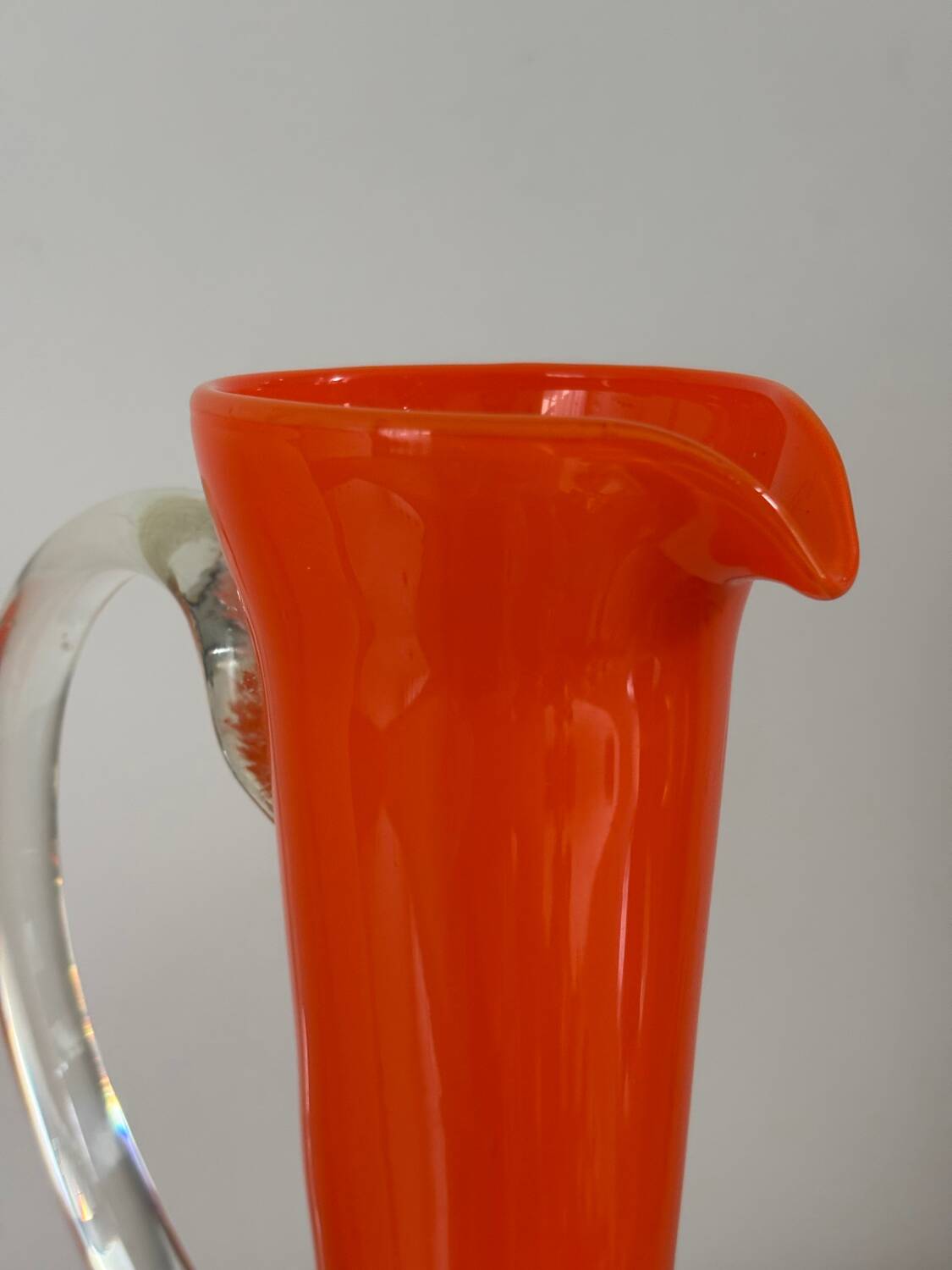 Blown glass pitcher vase