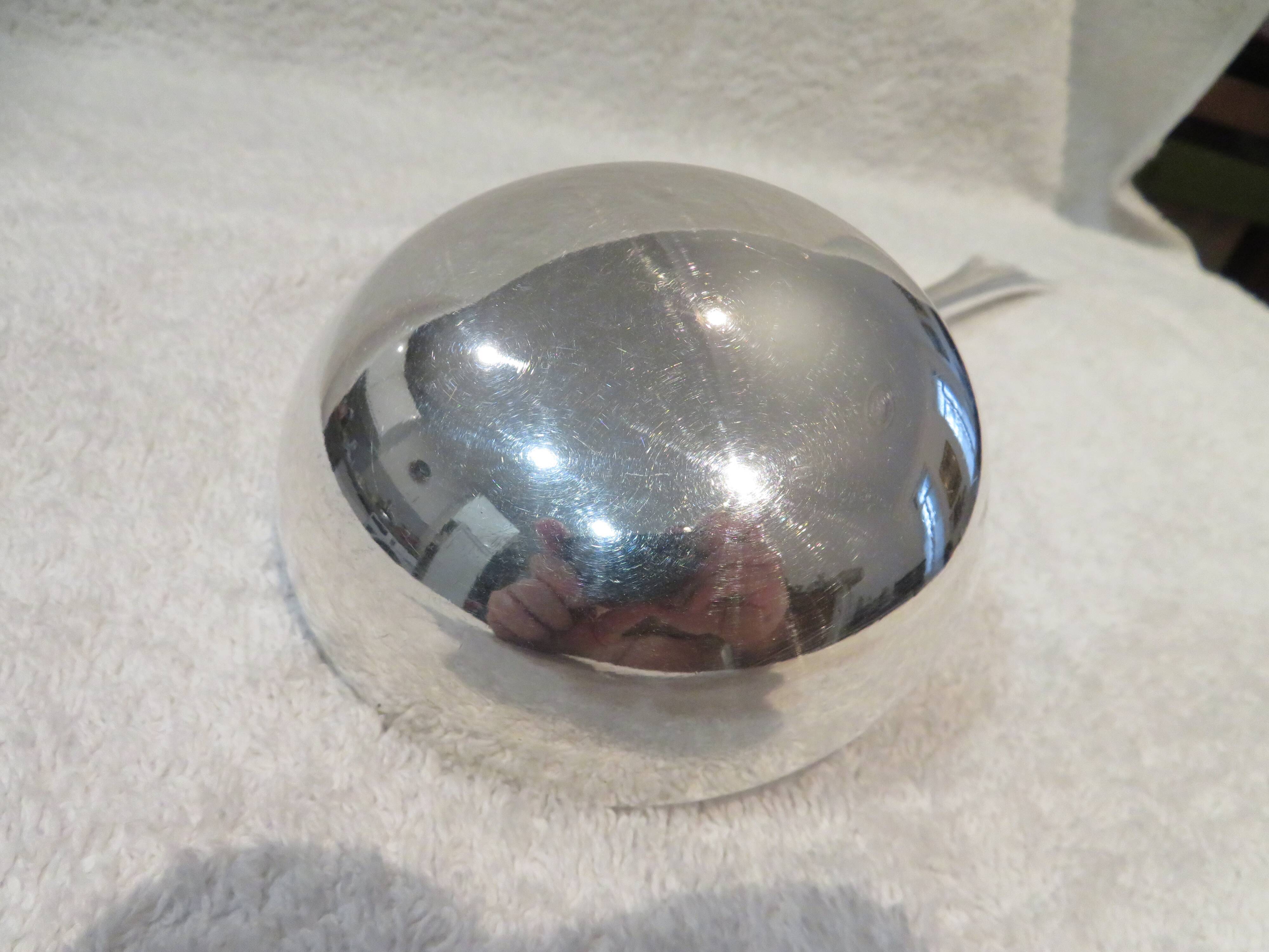 Christofle Boreal silver plated soup ladle, engraved AP 32.4cm