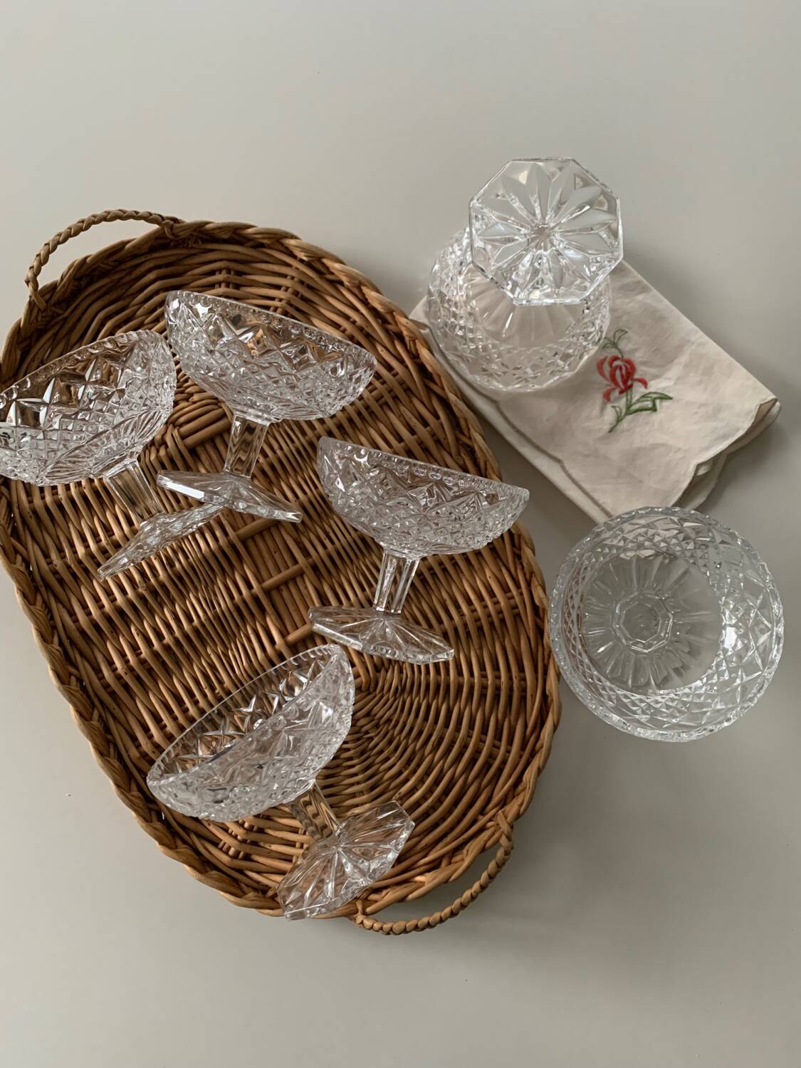 Crystal dessert cups