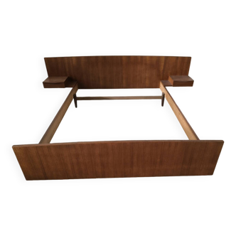Lit scandinave en teck vintage
