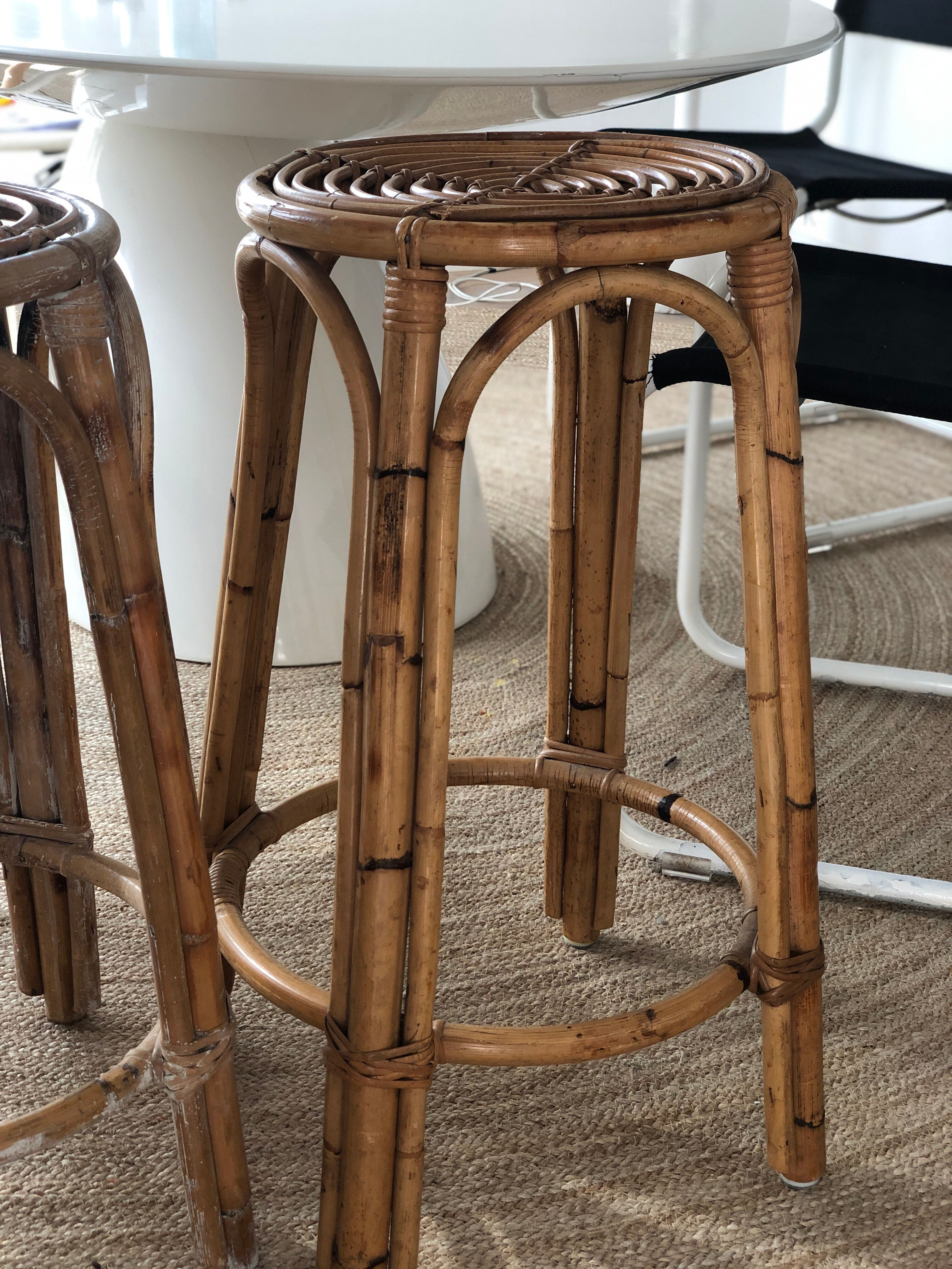 Barstool wicker bamboo