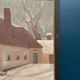 Original Swedish Oil on Canvas “House” by Unknown Artist Vintage & Framed