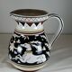 Archaic Italian pitcher from Siena in hand-painted ceramic – animal decoration