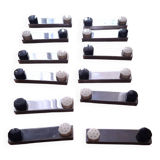 Box of 12 art deco knife holders (salt shaker, pepper shaker)