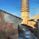 Tableau Peinture Asiatique Temple Jueshan Chinois Mythe Wukong