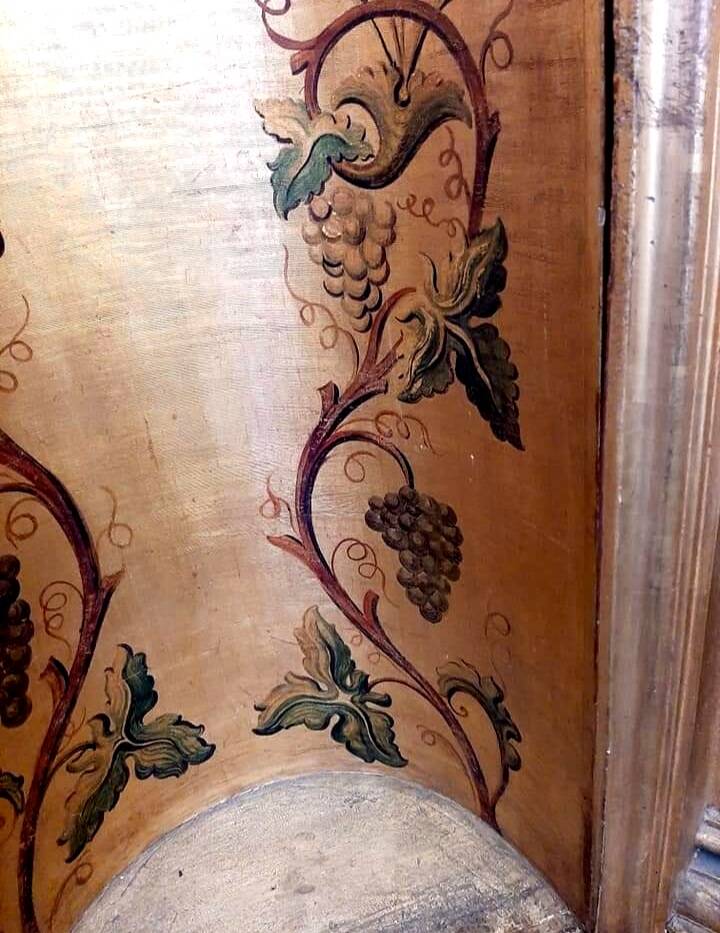 Superb early 19th century church tabernacle in gilded stuccoed wood