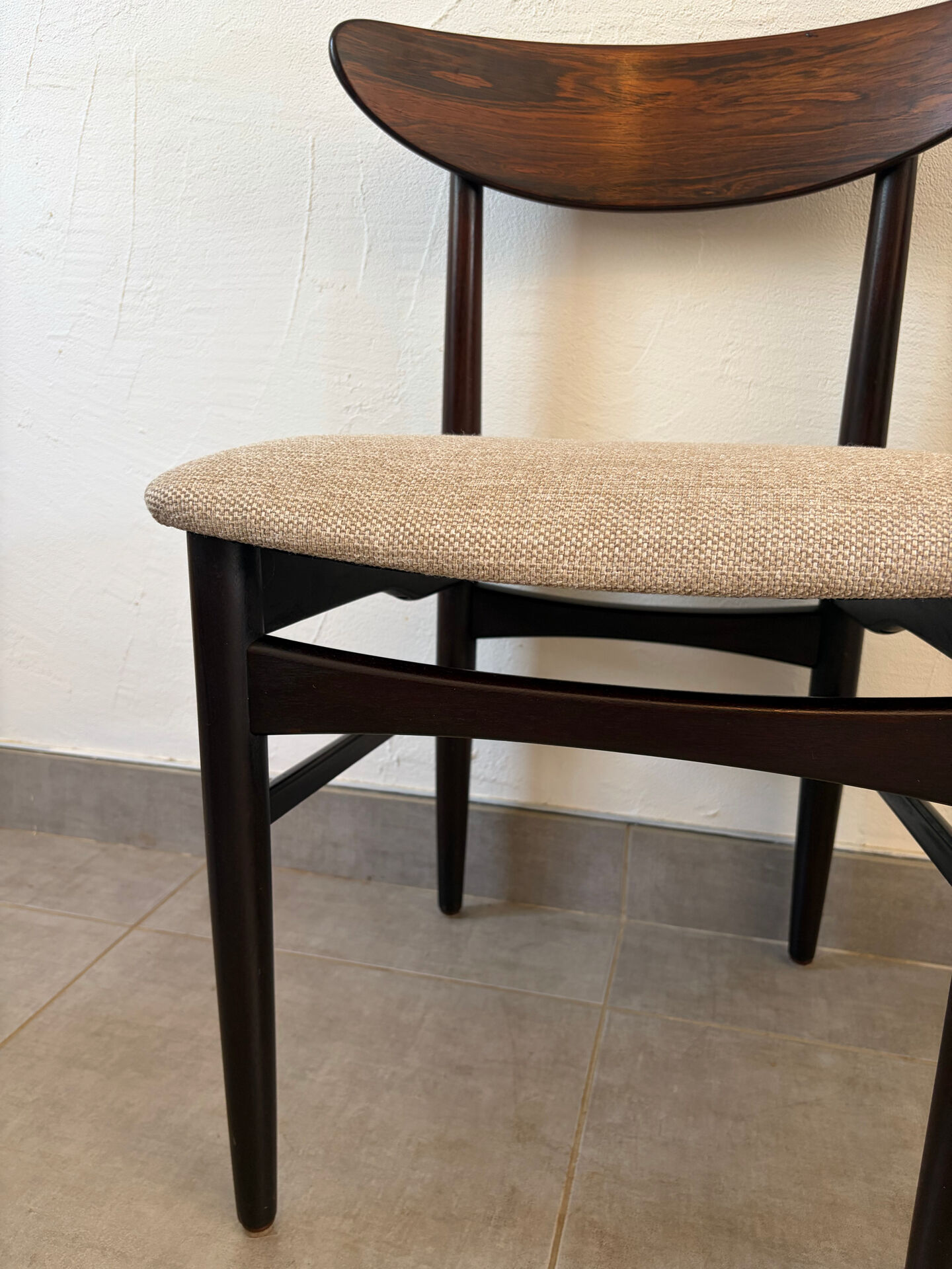6 vintage Scandinavian teak chairs by Dyrlund