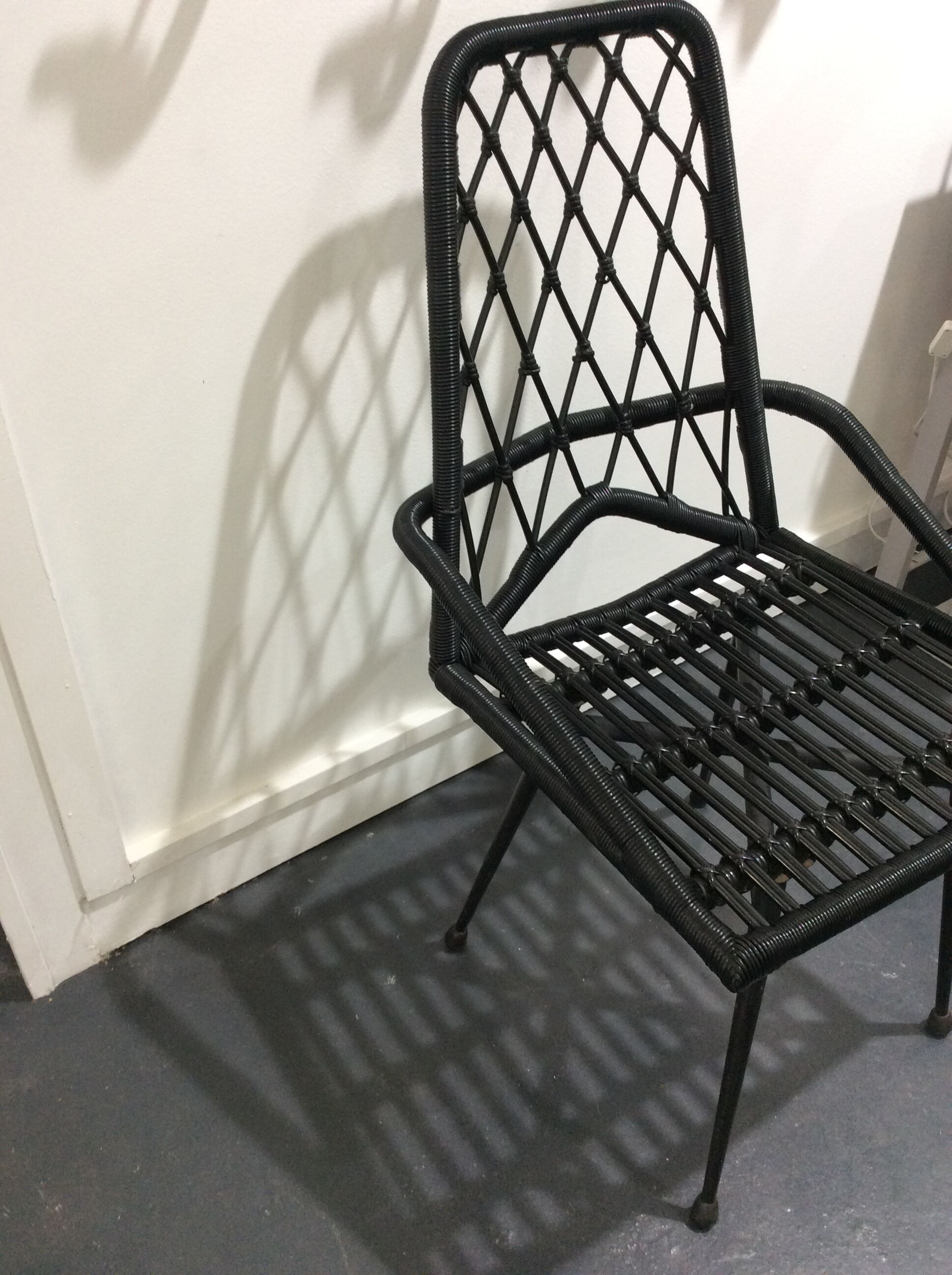 Chair rattan and scoubidou