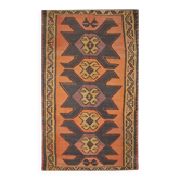 Vintage Kilim Runner 144 x 260 cm, Rug Geometric Tribal Design