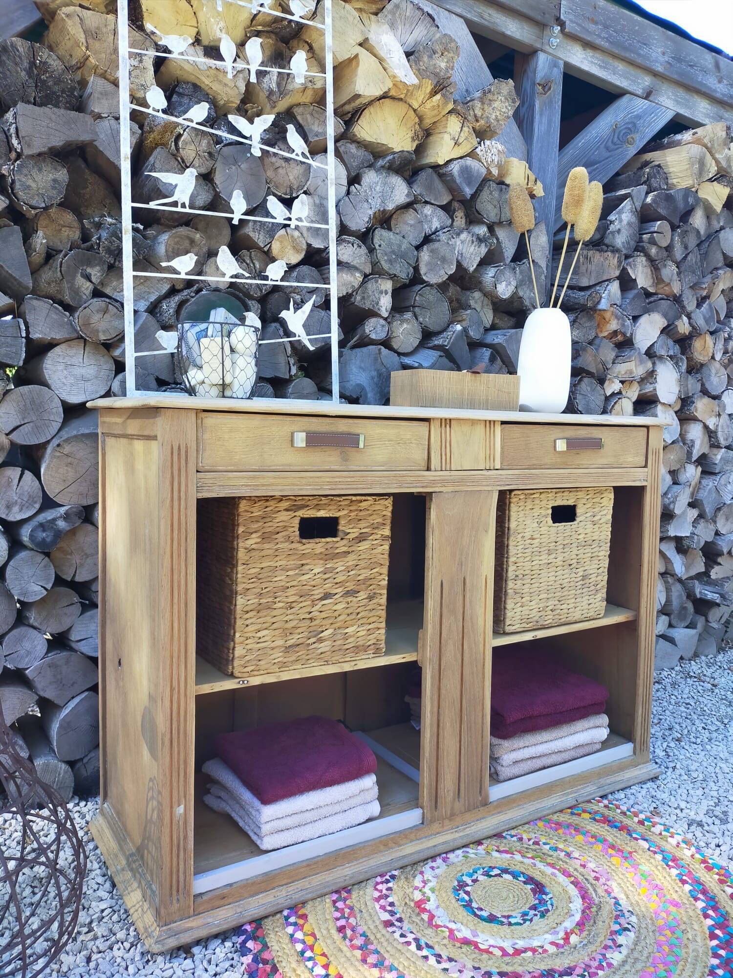 Solid wood storage furniture