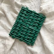 Vintage Vallauris woven ceramic trivet