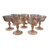 Series of 8 Rosaline champagne glasses