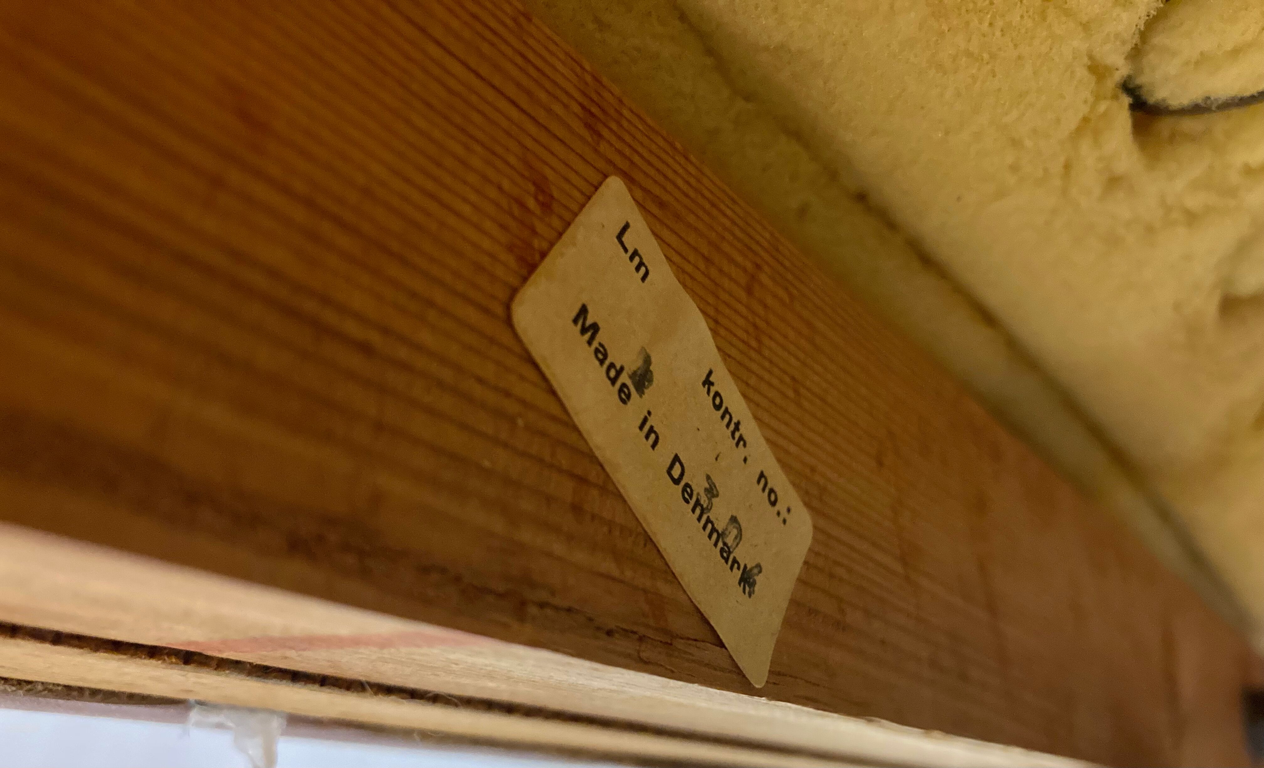 Swivel armchair leather Scandinavian design 1950.