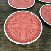 Set of 4 Dessert Plates Villeroy & Boch "Manufacture Rouge" 22cm