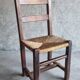 Set 4 chaises brutalistes paillees
