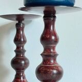 BOUGEOIRS Vintage Patinated Metal Candle Holders