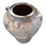 Old 19th century terracotta oil jar with handles