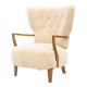 Danish armchair. upholstered with Australian lambskin. Danish Cabinmaker, 1940's