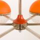Italian Space Age chandelier with crystal glass shades, 1970s