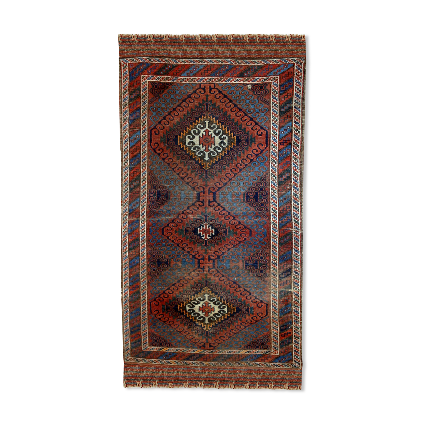 Tapis ancien Afghan Baluch fait main 76cm X 181cm 1900s