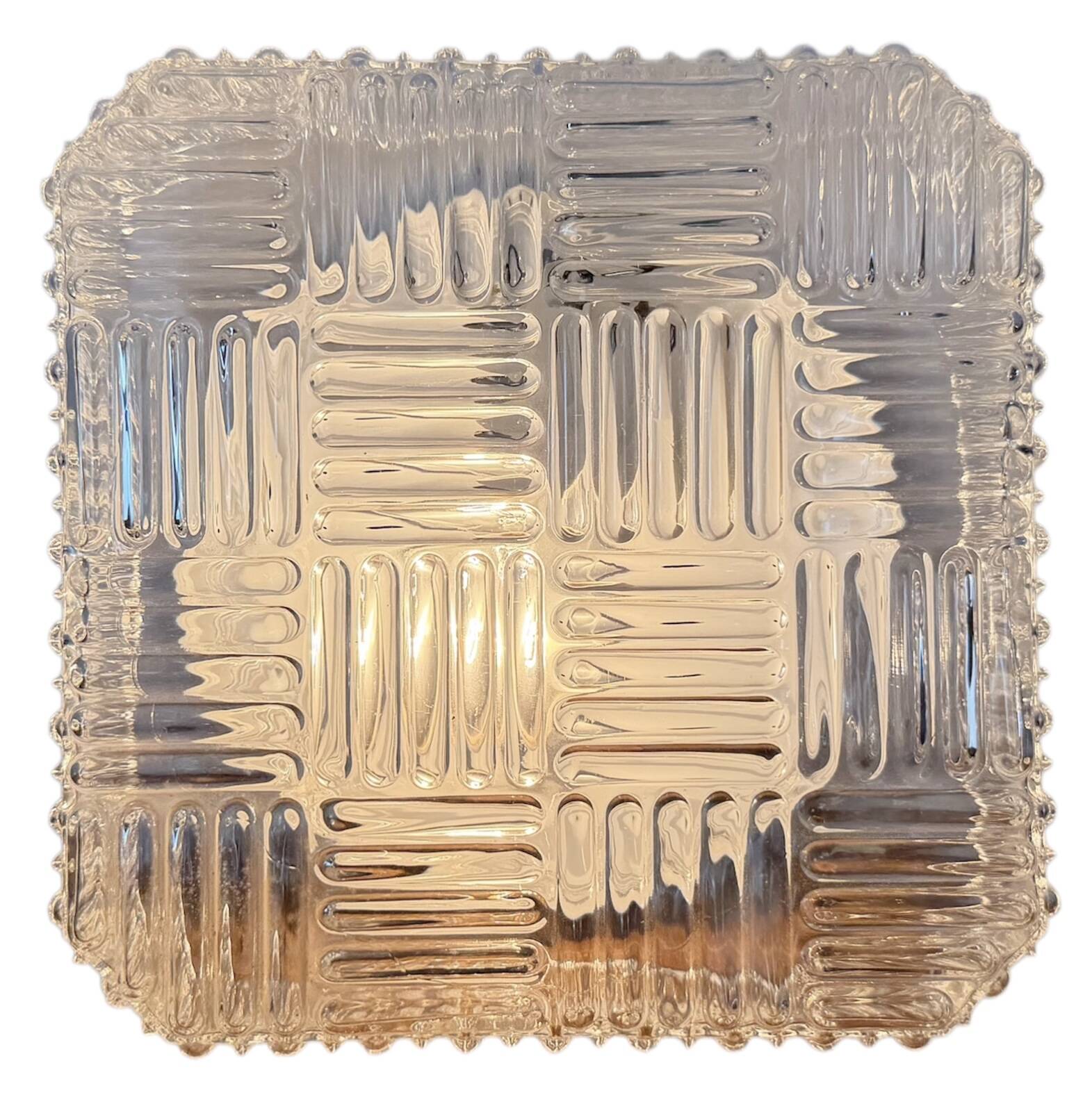 Vintage Glass Wall or Ceiling Light, 1970s