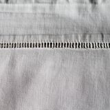 SHEET former 2 people in linen embroidered hand