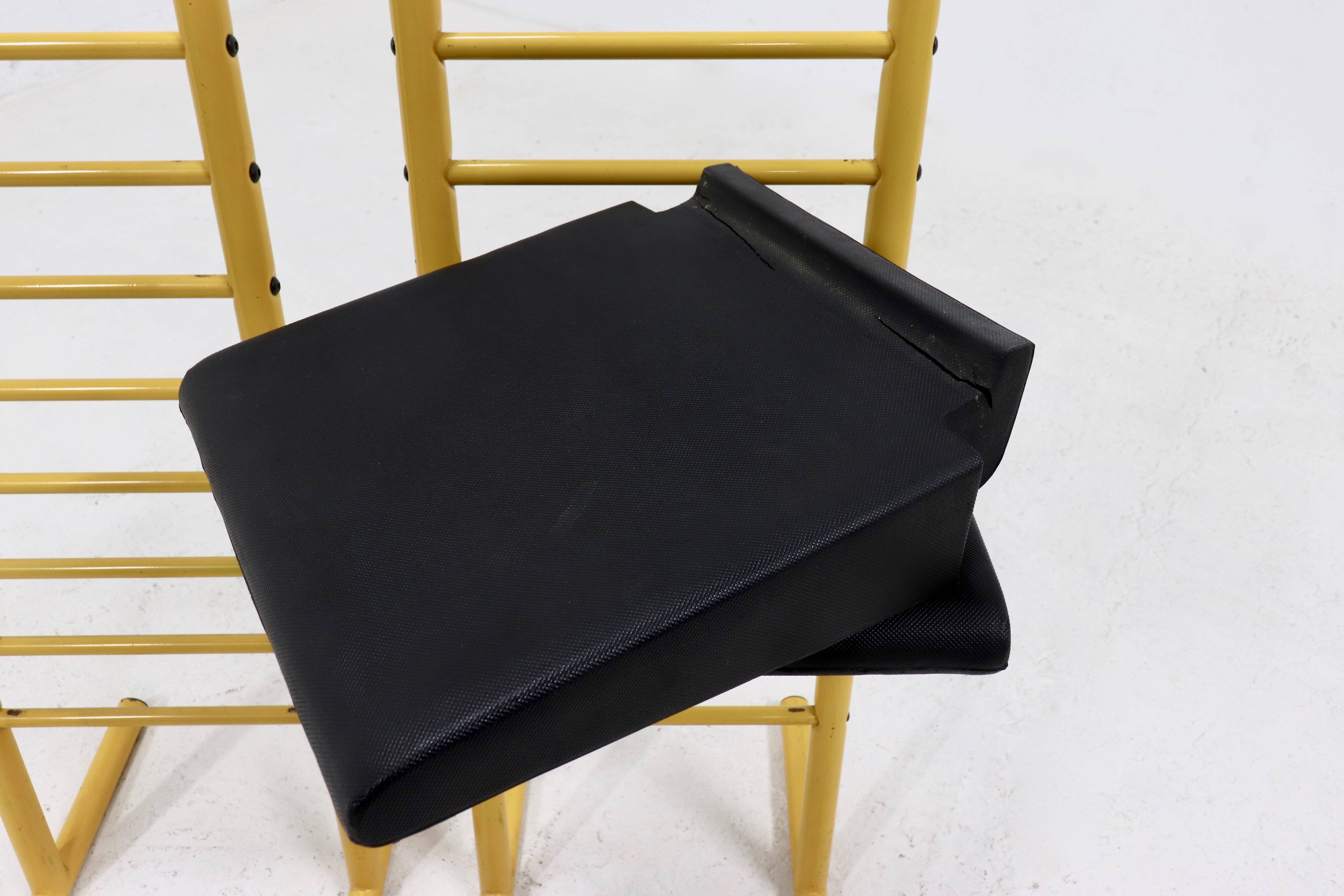 Set of 2 Italian Height Adjustable Chairs or Barstools 1980s