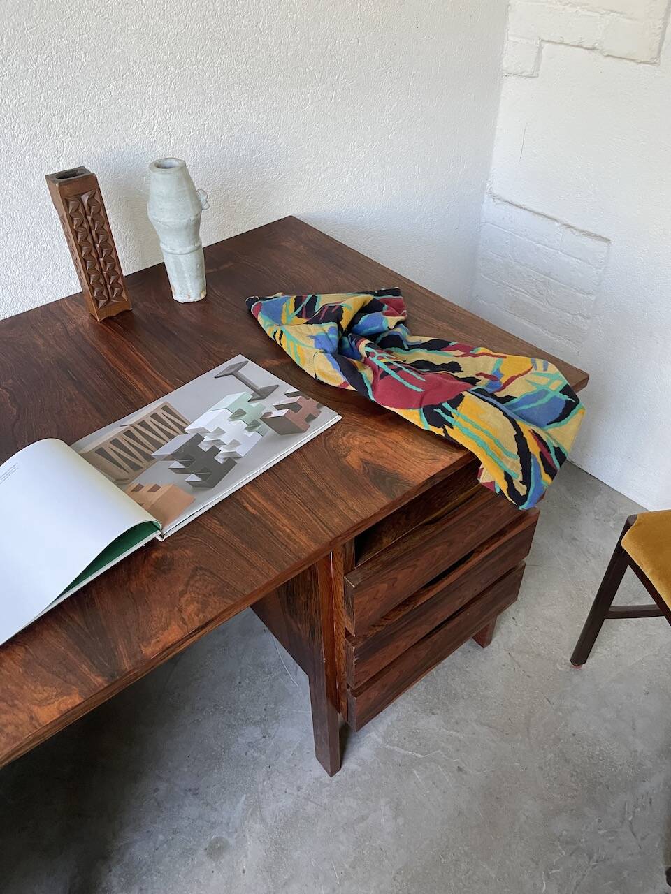 Desk and its Scandinavian rosewood chair