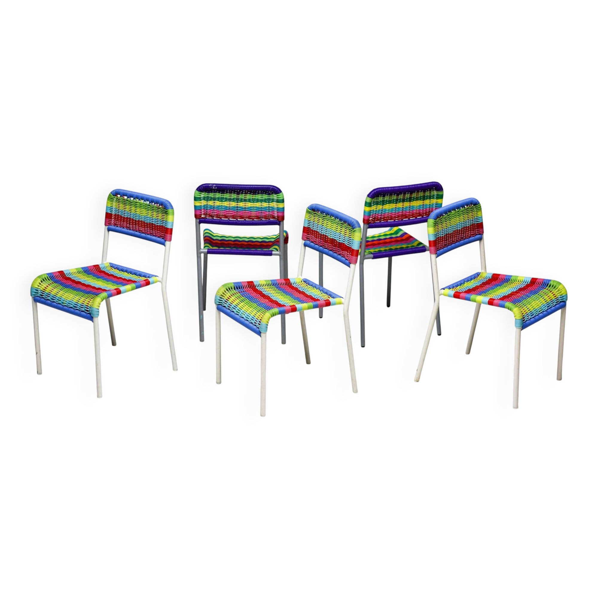 Ensemble de cinq chaises pour enfants IKEA Färgglad