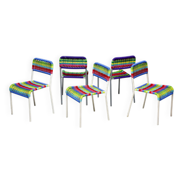 Ensemble de cinq chaises pour enfants IKEA Färgglad