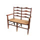 Arts and Crafts oak love bench