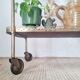 Vintage 1950s dessert bar - Gold metal and wood formica trays