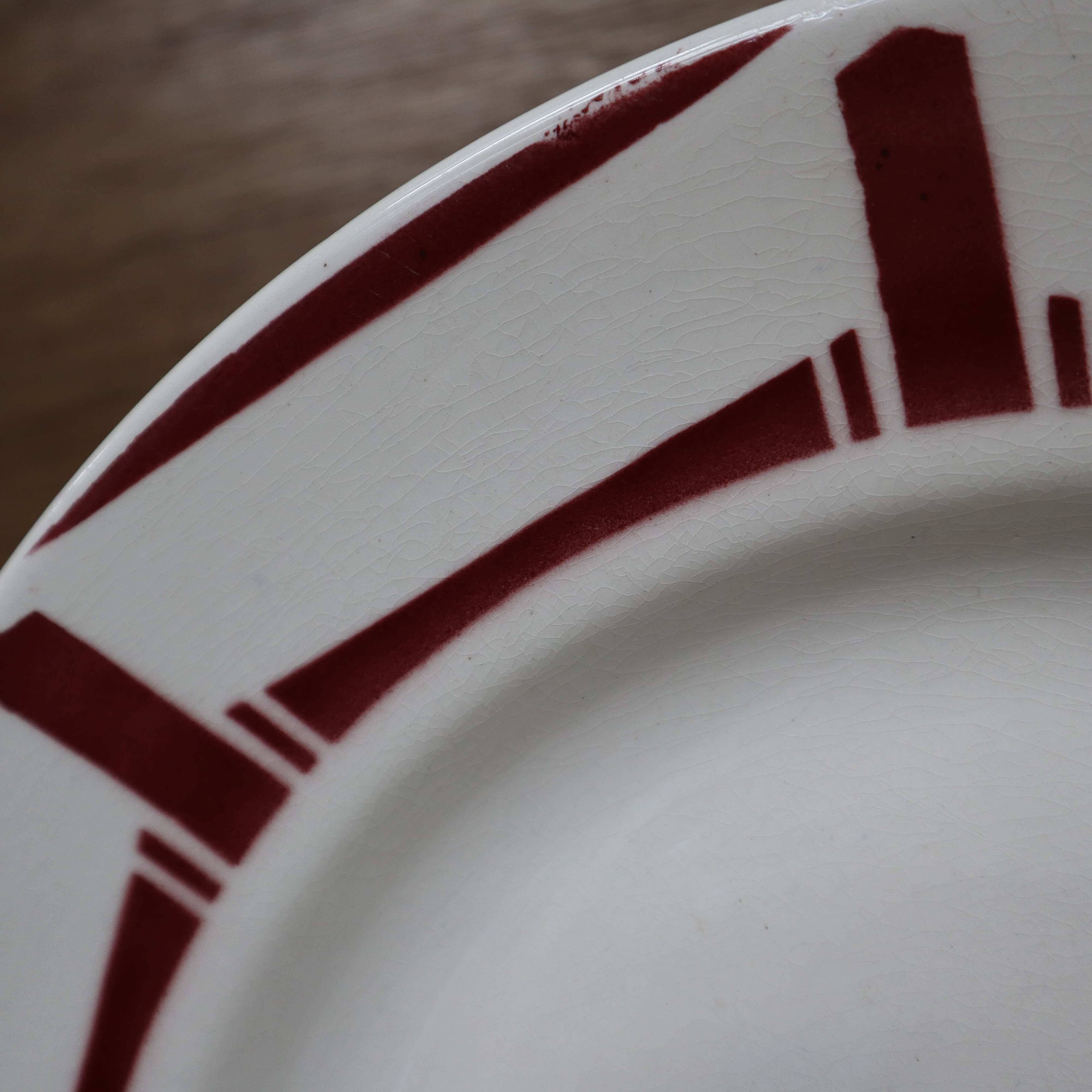 Ancien plat rond Badonviller modèle 'Louise'