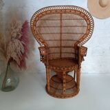 Fauteuil Emmanuelle rotin Kok Maison 1970