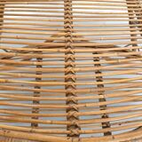 Oval Wicker Coffee Table with Lower Shelf