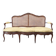 Antique Walnut And Vienna Straw Sofa, Italy 18th Century