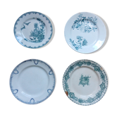 4 assiettes dépareillées