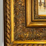 PAINTING / OIL ON CANVAS SIGNED " F.NICOLI " (THE PORT) VERY WELL FRAMED