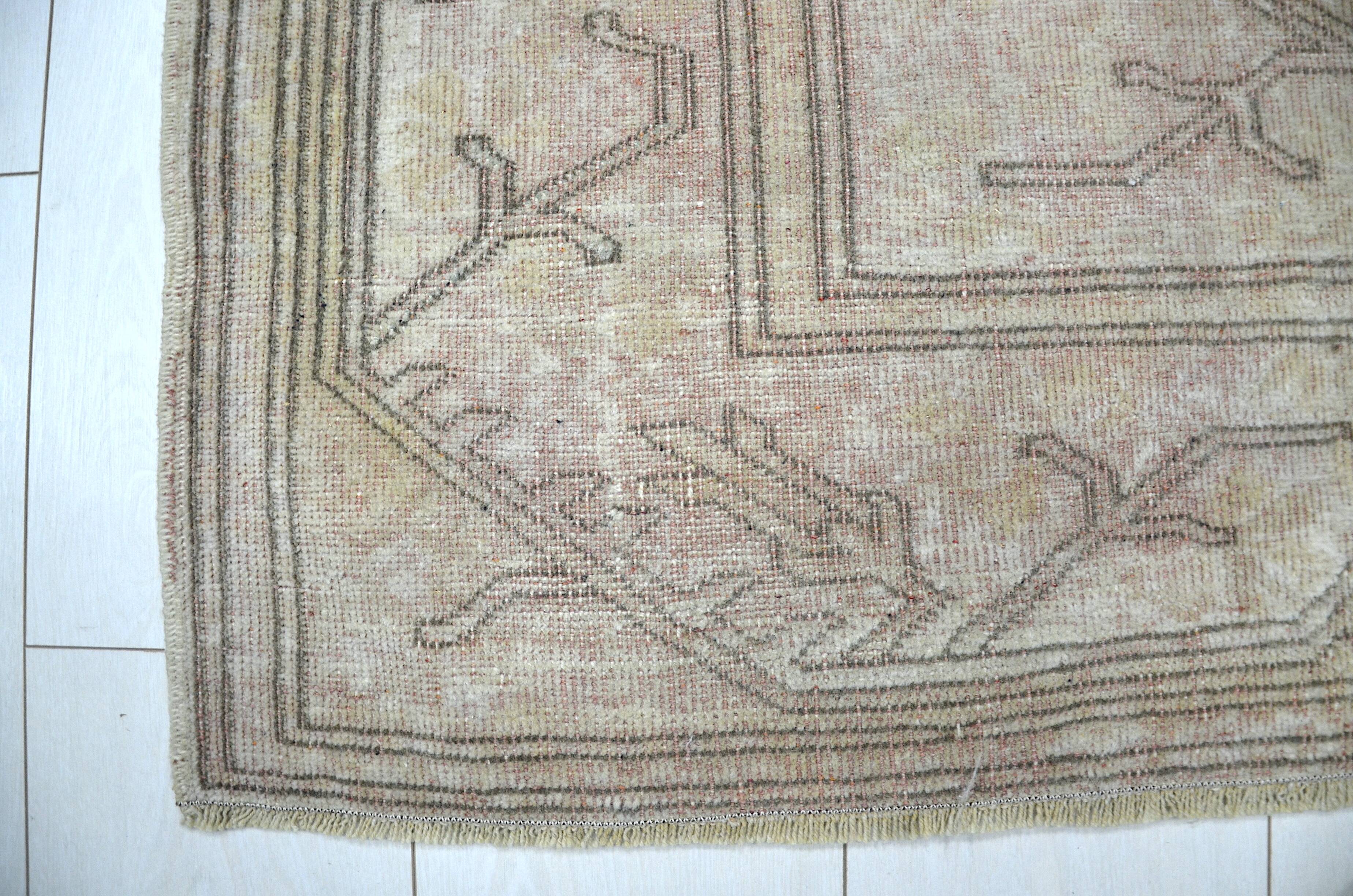 Tapis Oushak orange et beige sku 1153