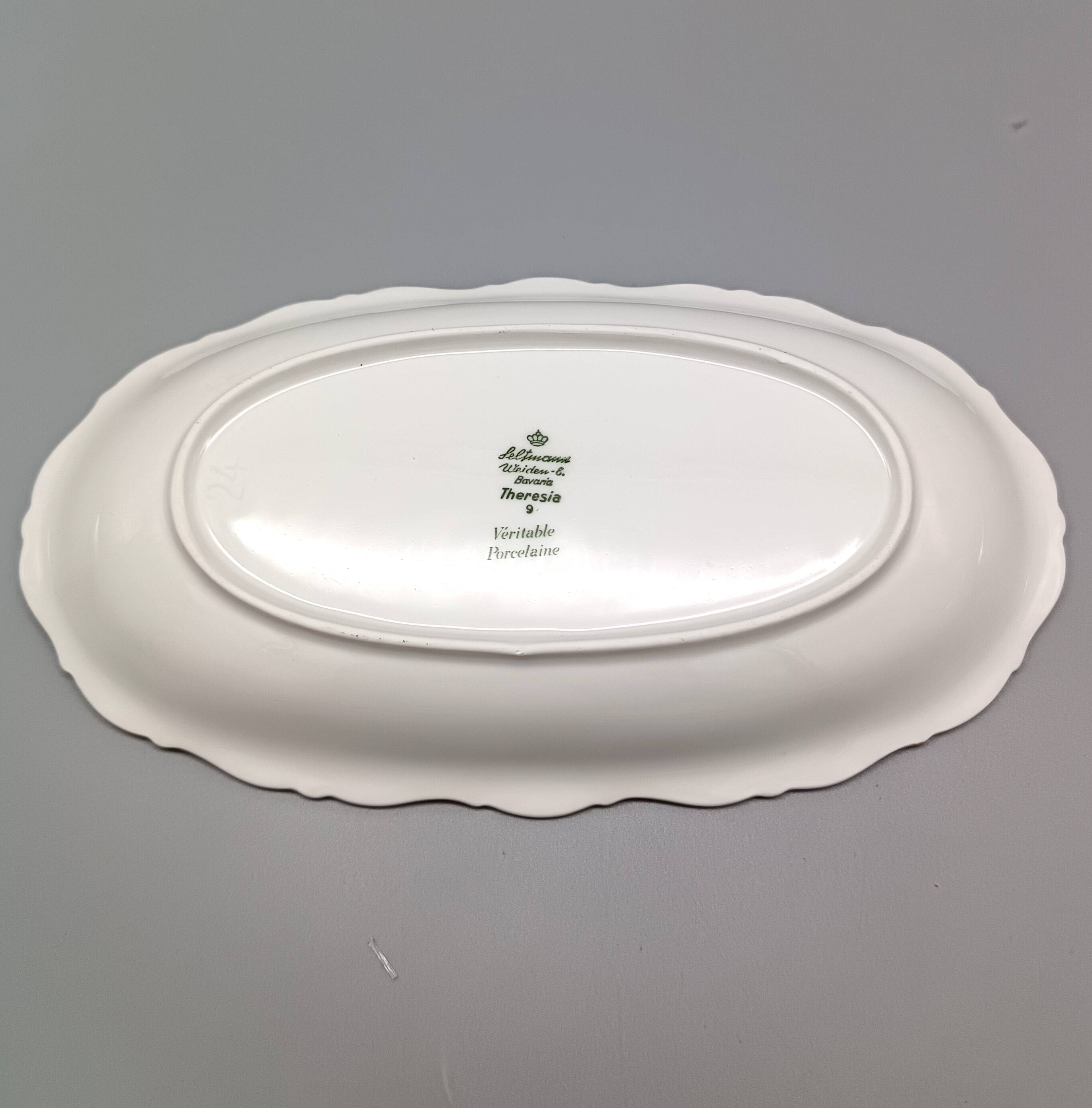 2 vintage porcelain raviars theresia pattern seltmann weiden bavaria