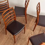 Ensemble de 6 chaises modèle 82 en teck par Niels O. Møller, Danemark