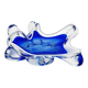 Cup Josef Hospodka Chribska Cristal Bleu Cobalt White Trim 24cm