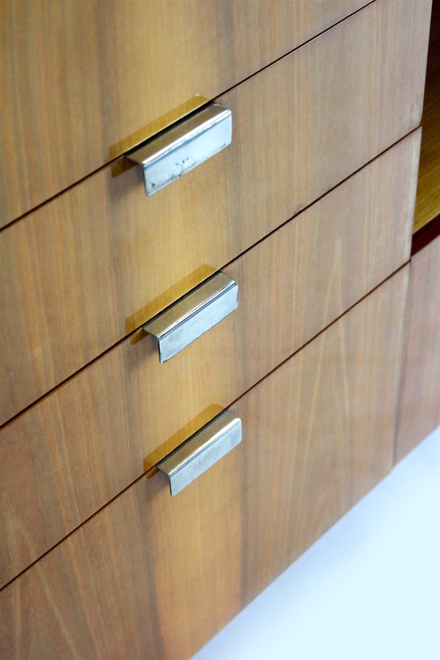 Mid-century ash and walnut wardrobes by Jitona, 1960s, set of 2.