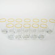 Set of highball glasses, Italian design, 1970s, manufactured in Italy