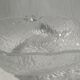 Salad bowl & 4 dessert cups, apple shape in clear glass