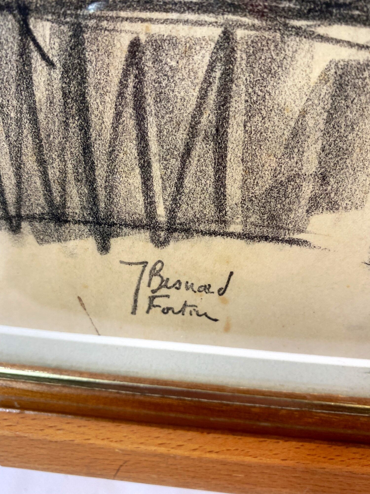 Naked man: original drawing by jeanne besnard-fortin