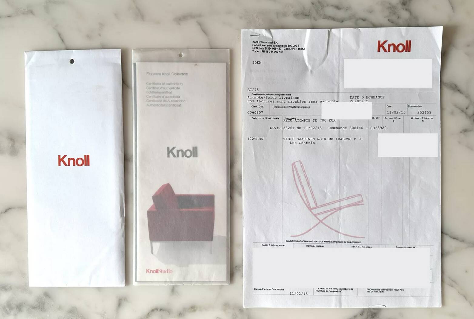 Knoll Saarinen table 91 cm