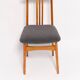 Beech chair with graphite boucle upholstery by M. Zielinski, Europe, 1960