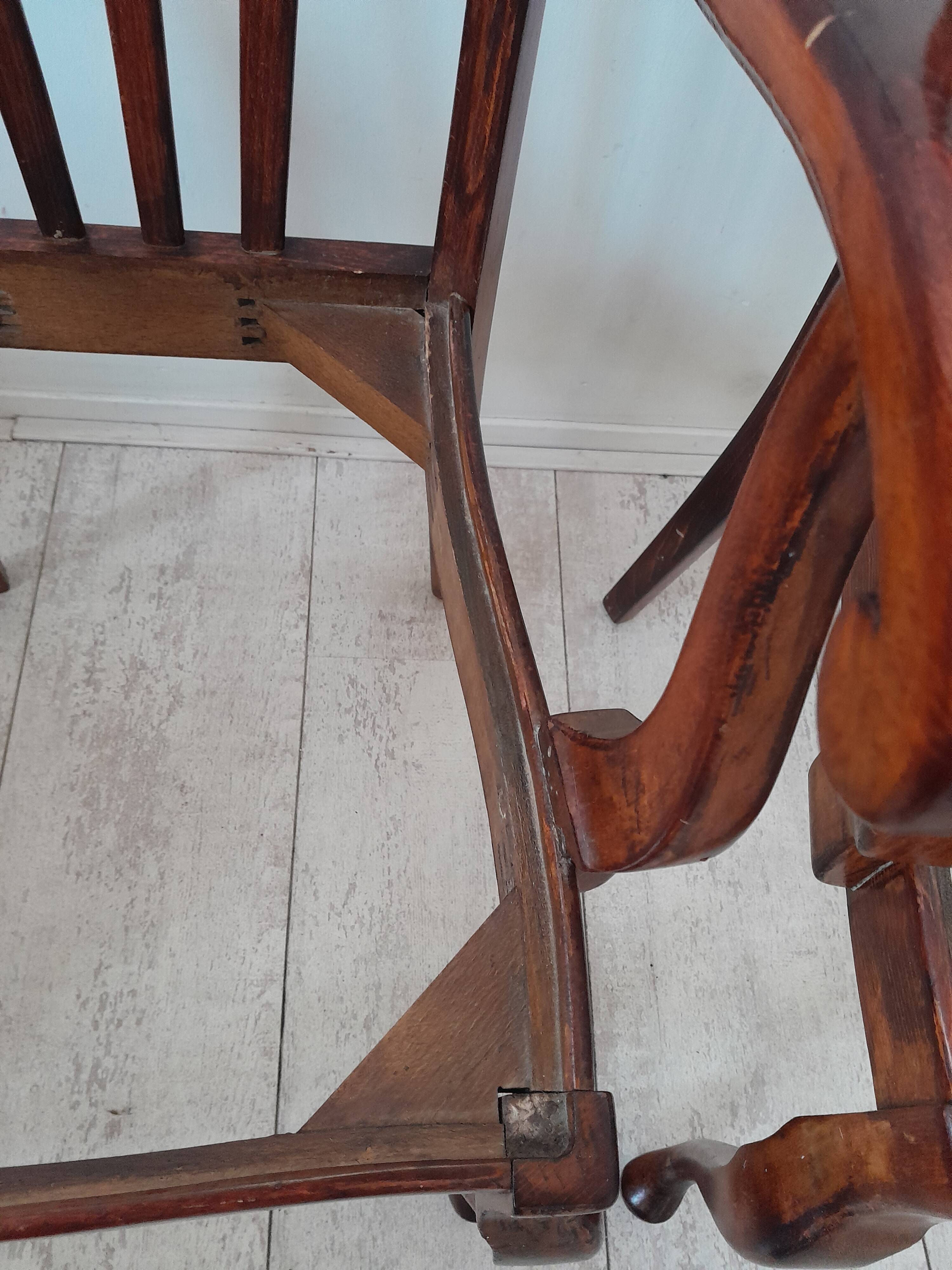 Paire de fauteuils de style Queen Anne originaux